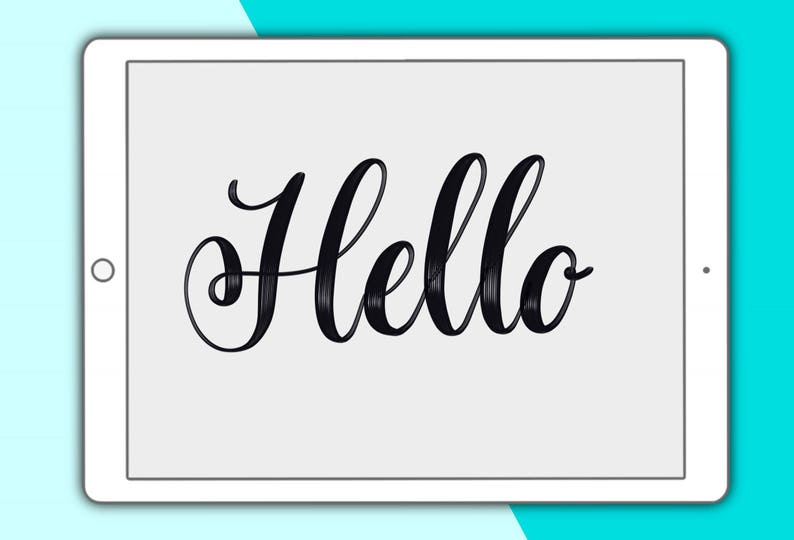 Silk and Satin Procreate Lettering Brush Duo - Etsy