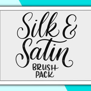 Silk and Satin Procreate lettering brush duo image 7