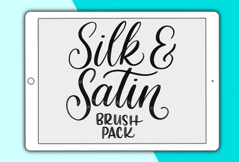 Silk and Satin Procreate lettering brush duo image 7