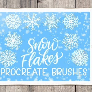 Custom Snowflake Brushes for Procreate App now with 12 new shapes image 7