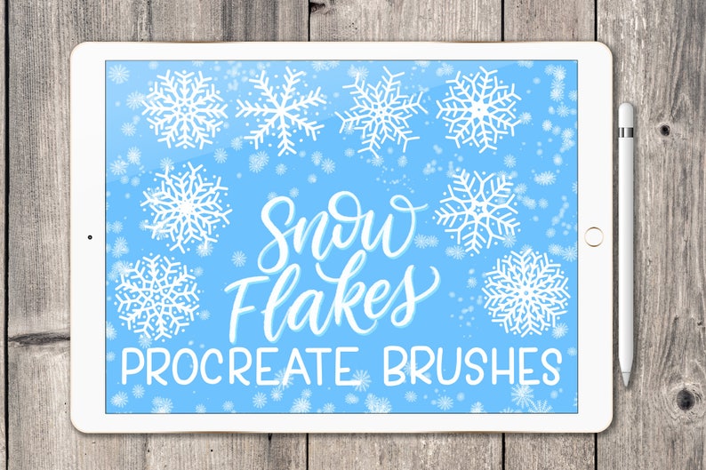 Custom Snowflake Brushes for Procreate App now with 12 new shapes image 7