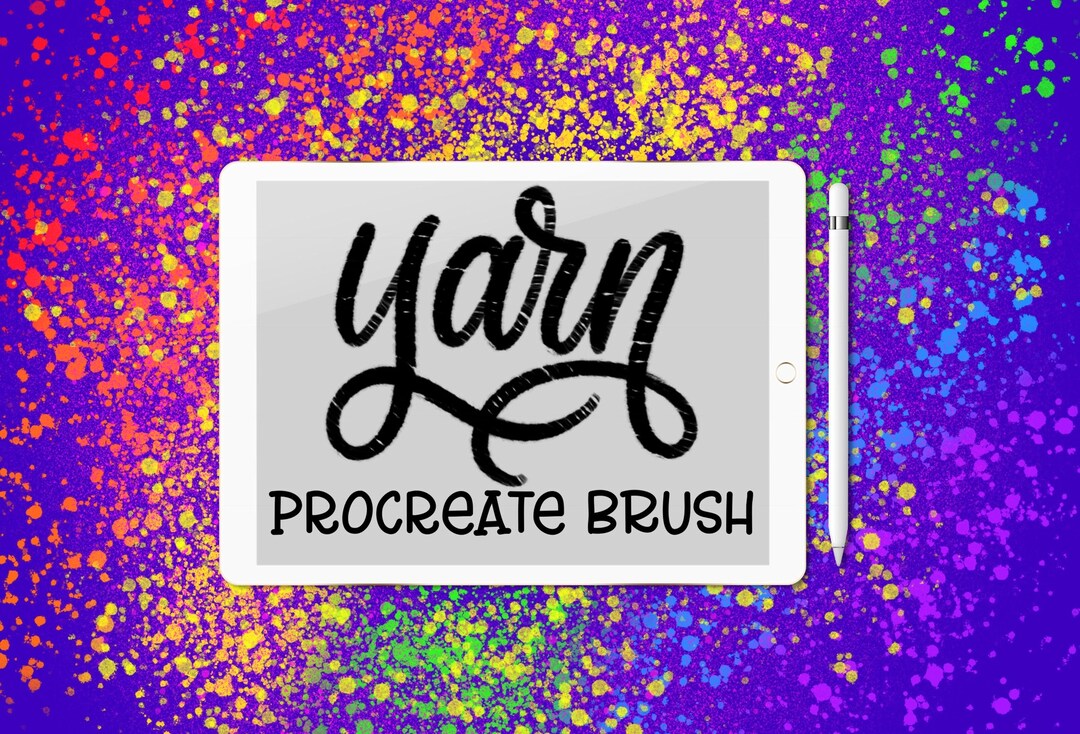 Yarn Lettering Brush for Procreate App Etsy