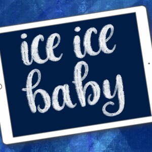 Ice Ice Baby lettering brush for Procreate app