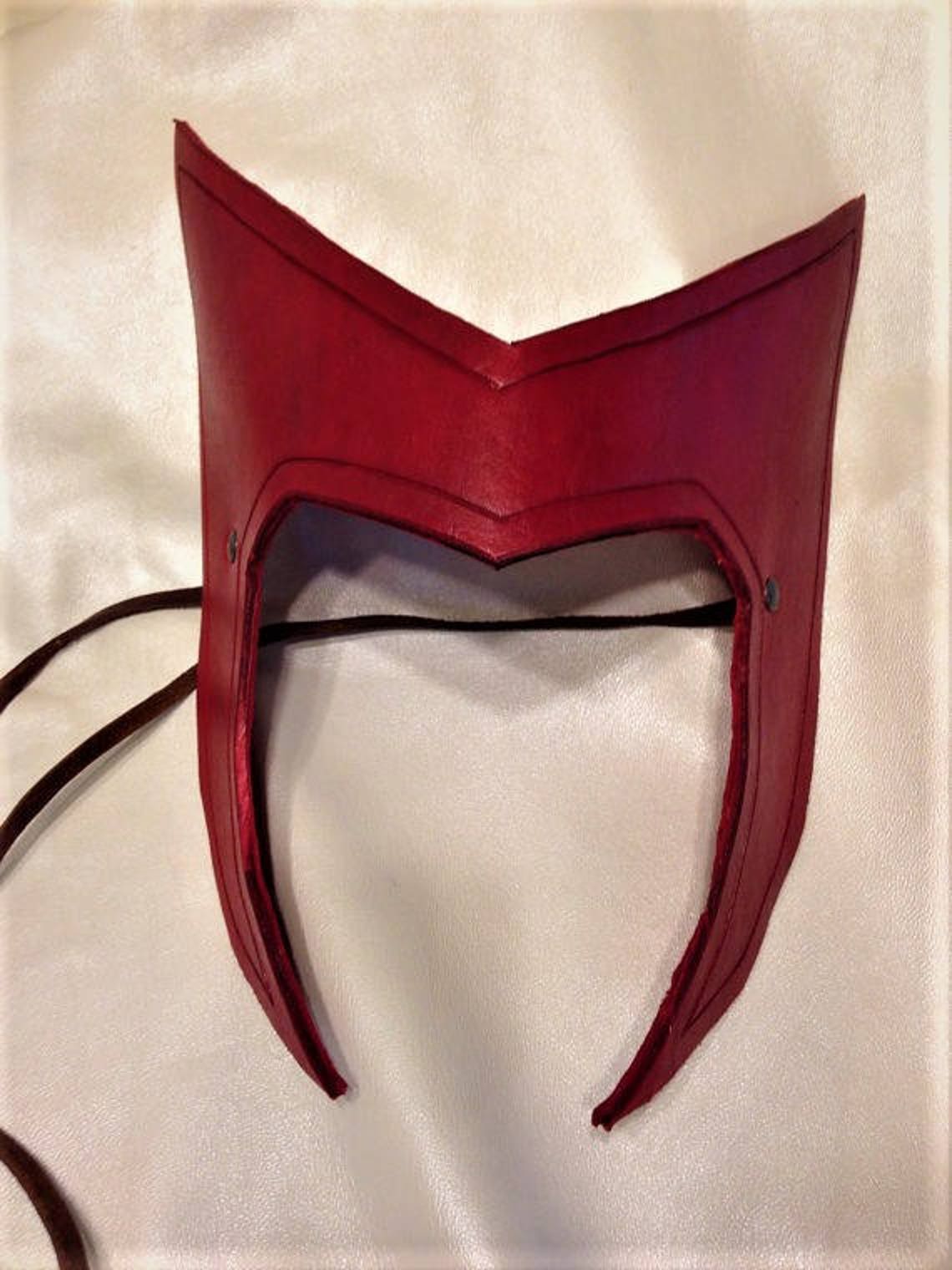 Leather Scarlet Witch Inspired Headpiece Etsy