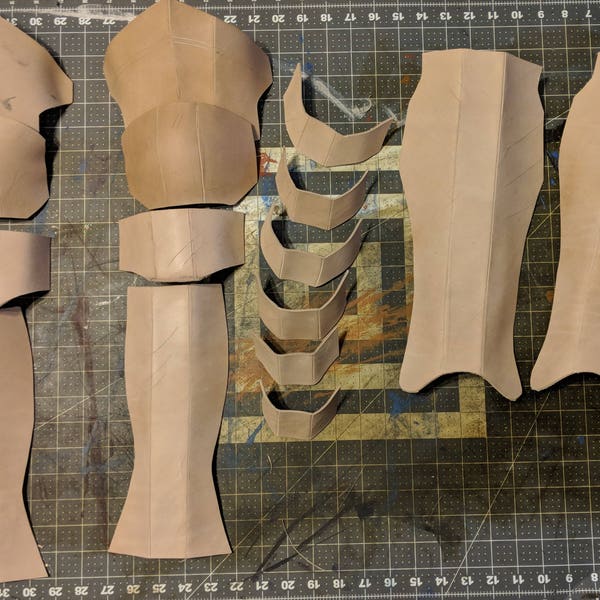 Leather leg greaves kit