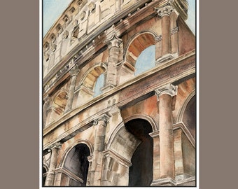 Colosseum, Rome, Italy, Travel Poster