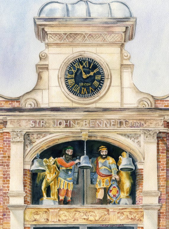 Henry Ford Museum, Michigan-Historic Building in Greenfield Village — Watercolor Giclee Fine Art Print