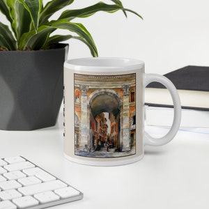Coffee Mug with painting of Bologna, Italy Architecture - Can be personalized