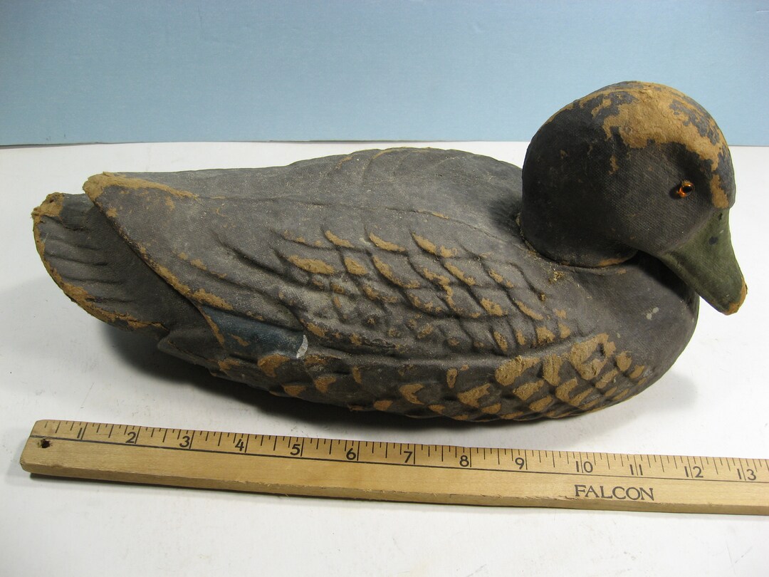 Vintage Paper Mache Duck Decoy CARRYLITE Etsy