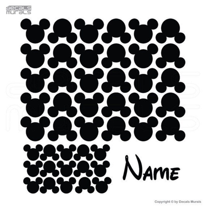 Mice Ears Children Wall Decal mickey Mouse Head Custom Baby Etsy