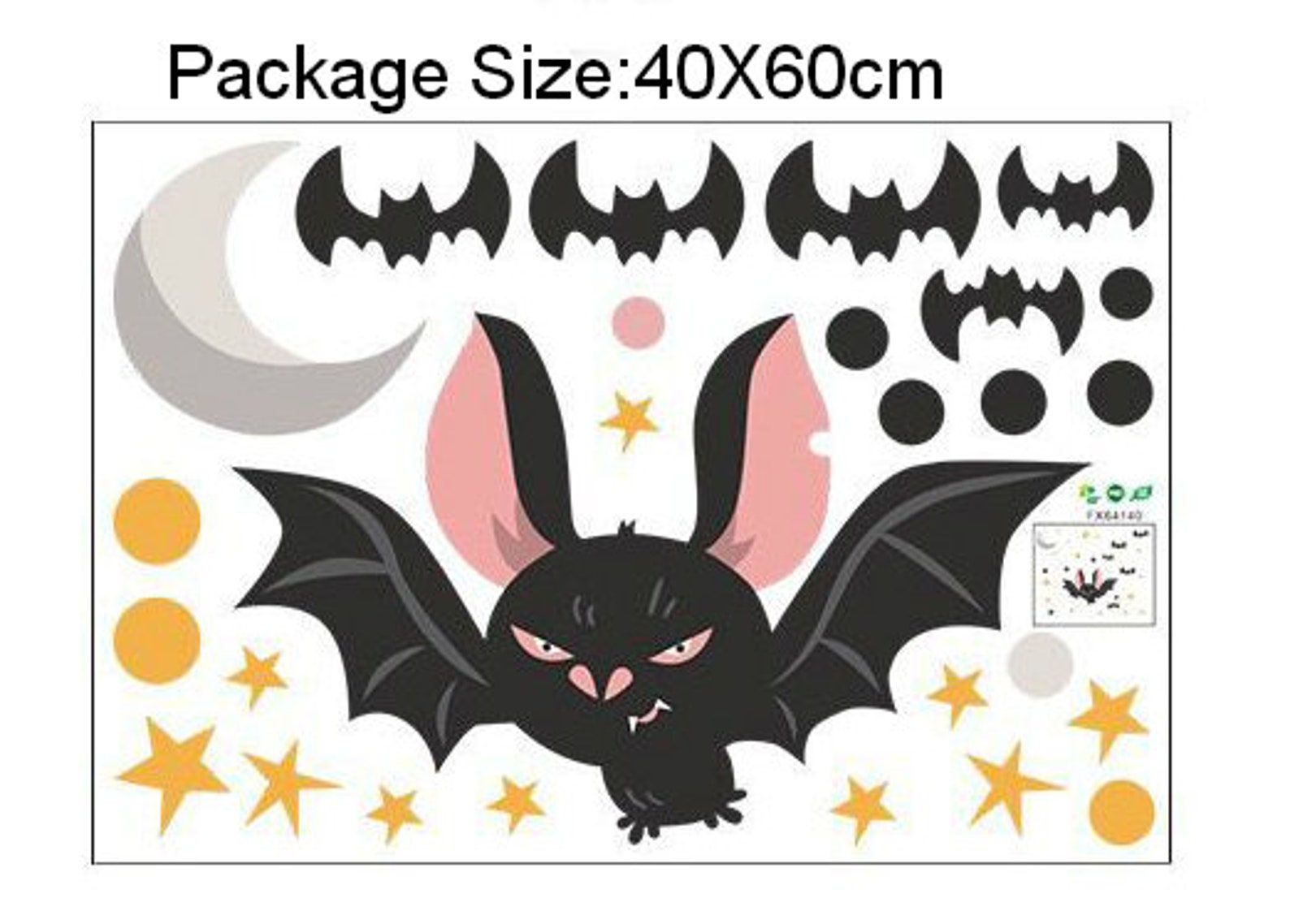 Halloween Bats Wall Decal Cute Animal Kids Room Wall Etsy