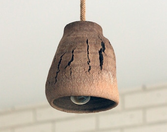 Ceramic lamp shade - Ceramic pendant light - Ceramic chandelier - Clay pendant light - Terracotta light - Blue crackle light - Clay lamp