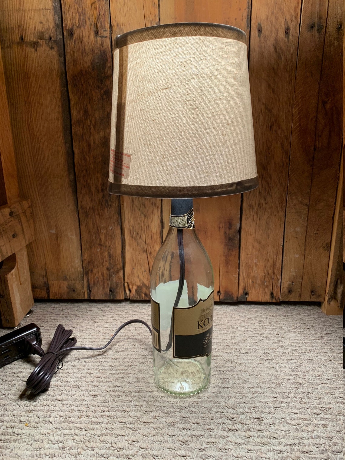 Liquor Bottle Lamp Korbel Brandy 1L Etsy