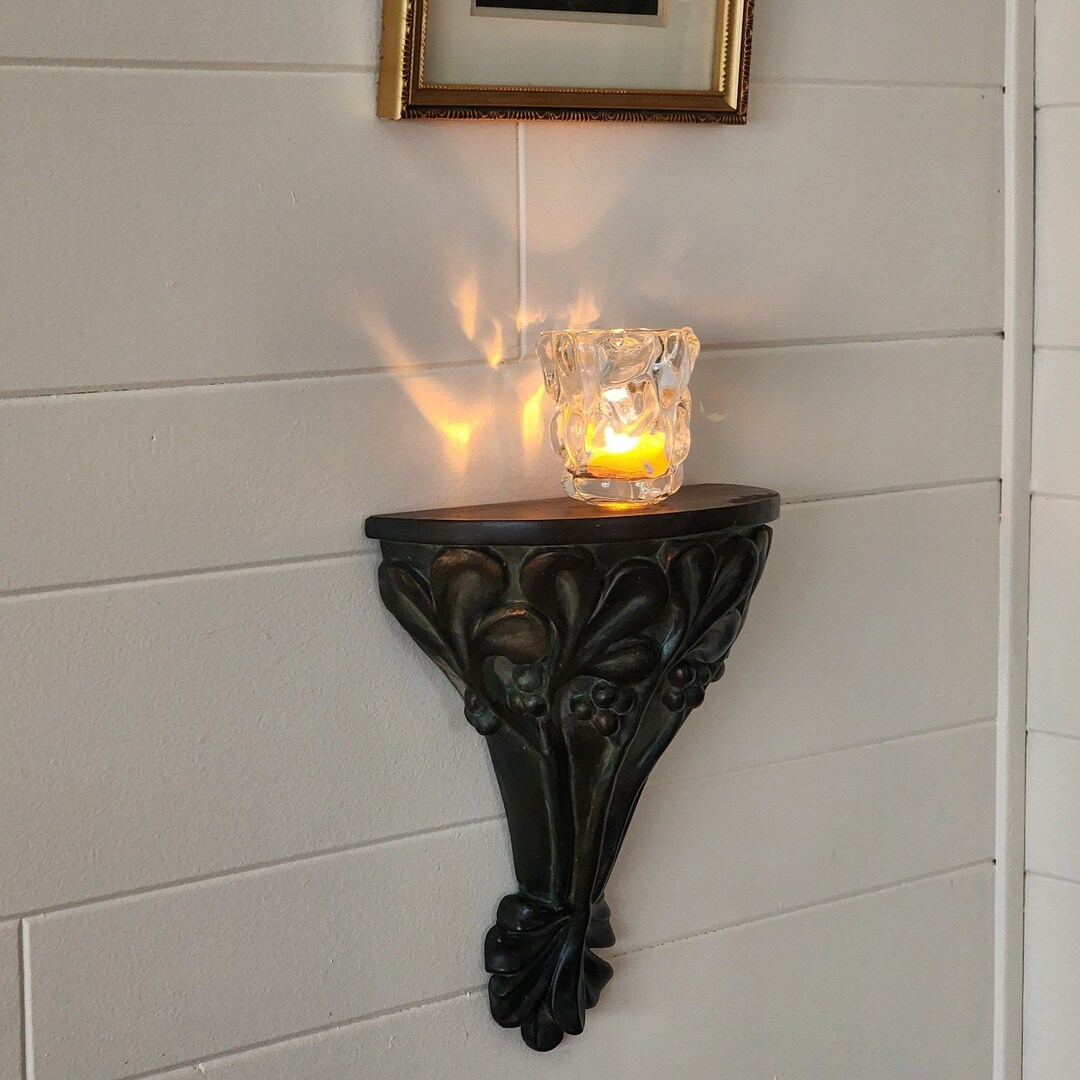 Vintage Wall Sconce Candle Shelf Hallway Wall Decor Small Sconce Shelf