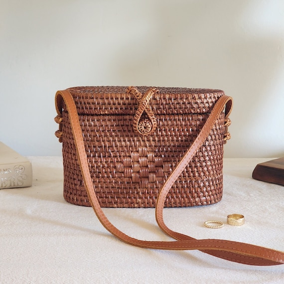 Woven Rattan Crossbody Bag Vintage Small Woven Purse … Gem