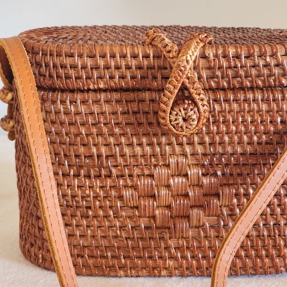 Woven Rattan Crossbody Bag Vintage Small Woven Purse … Gem