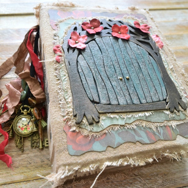 Alice Junk Journal, Wonderland Junk Journal, Alice in Wonderland Journal, Handmade Journal, Alice Notebook, Wedding Guest Book, Wedding Book