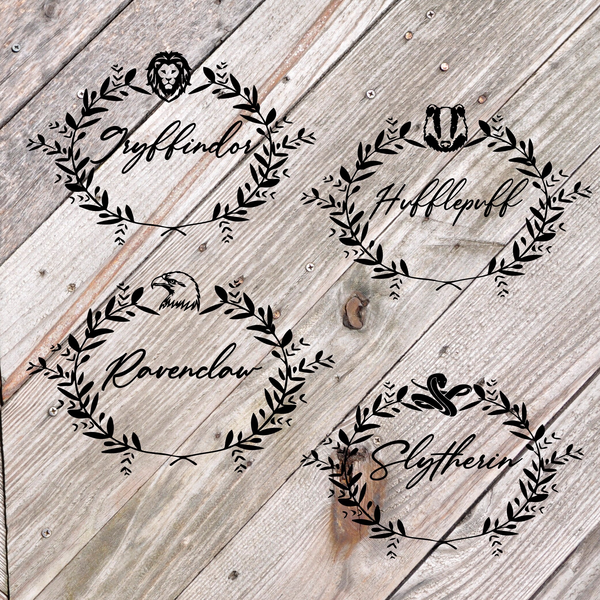 Hogwarts House Bundle Svg, Harry Potter Svg, Digital Download, Cuttin…