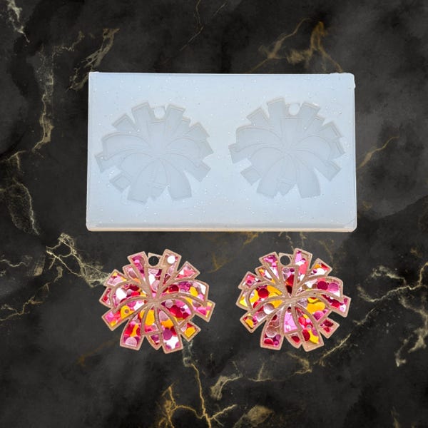 Pom Pom Earring Silicone Mold, Cheerleading Jewelry DIY