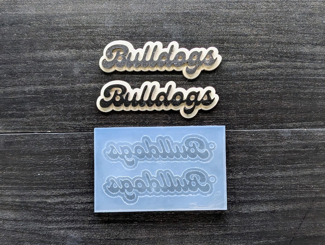 Bulldogs Cursive Earring Mold, Double Layer, Team Spirit - Etsy