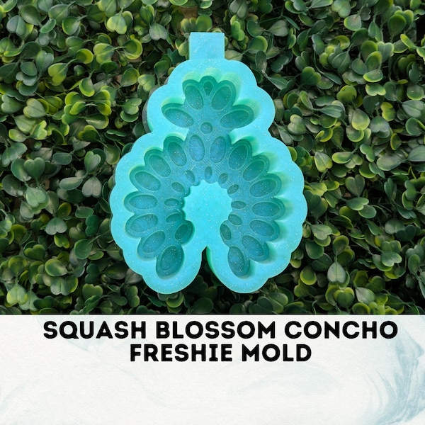 Squash Blossom Concho Freshie Mold, Western Car Freshener Silicone Mould