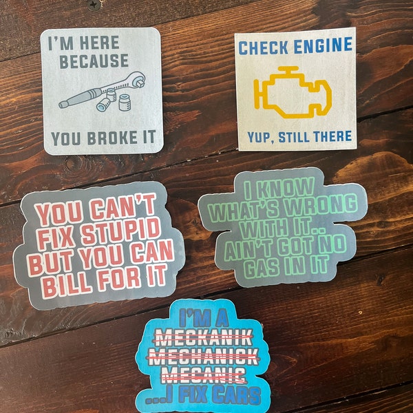 Mechanic Stickers - Etsy
