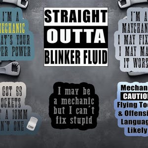 Mechanic Sticker Bundle part 1