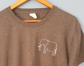 Elephant T-Shirt - Iron-On Vinyl - Custom T-Shirt - Men's T-Shirt - Women's T-Shirt - Customised Shirts - Custom Elephant Shirt