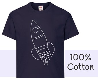 Rocket T-Shirt - Space T-Shirt - Iron-On Vinyl - Children's T-Shirt - Kid's Clothing - Kid's T-Shirt