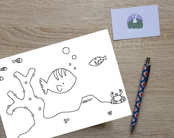 Fish Colouring In Page - Children's Colouring In - Children's Activity - Colouring In Page