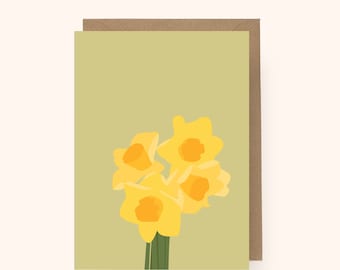 Daffodils - Greetings Card - Nature Cards - Blank