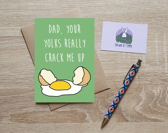 Crack Me Up - Funny Father's Day Cards - Father's Day Cards - For him - Greeting Cards - Blank