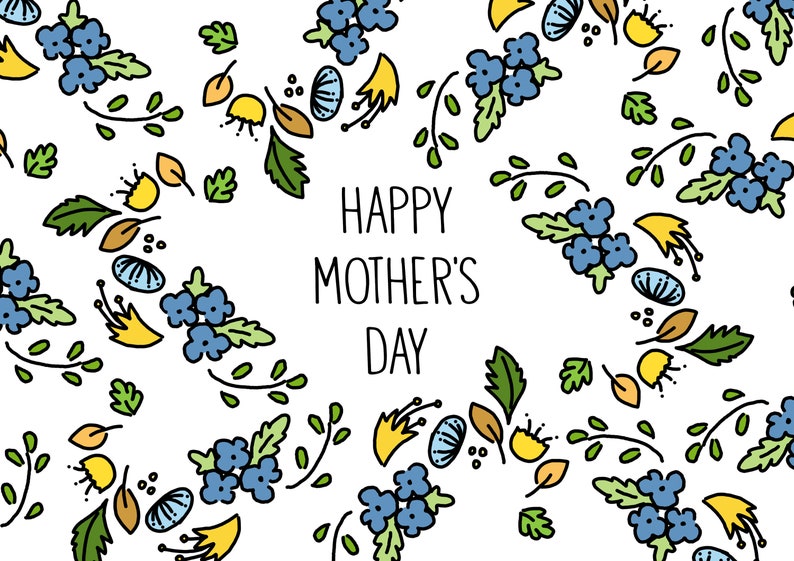 Happy Mother's Day Mother's Day Card Greeting Card For Her For Mum Floral Blank image 5