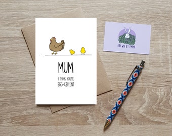 Card for Mum - Mum's Birthday - Happy Mother's Day - Mother's Day Card - Greeting Card - For Her - For Mum - Funny Card - Blank