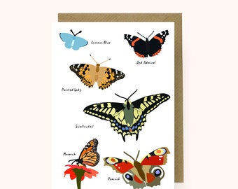 British Butterflies - Butterfly Card - Birthday Card - Greetings Card
