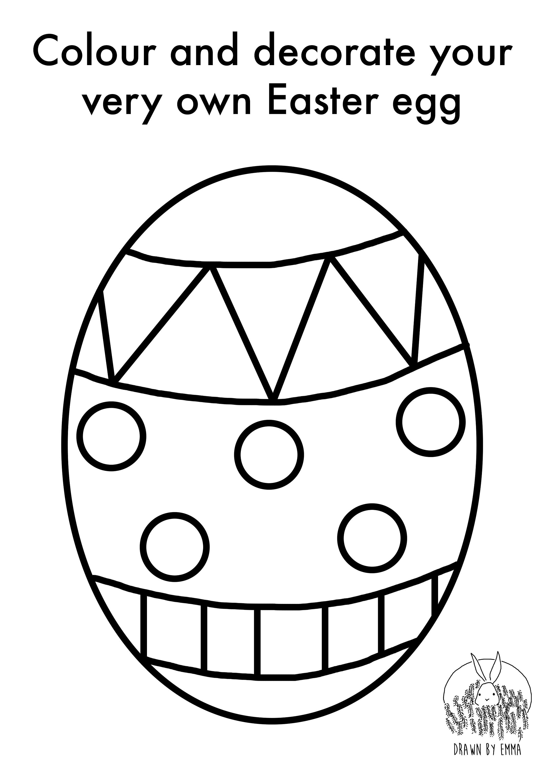 Easter Egg - Colouring in - Colouring in Page - Easter - Children's ...