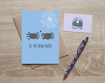 To the Newlywebs - Wedding Card - Engagement - Greeting Card - Love - Blank