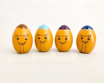 Hand-Painted Peg Doll Camels: Wooden Nativity Animals