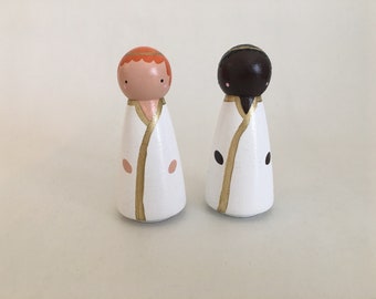 Hand-Painted Angel Peg Doll: Nativity Set Figures