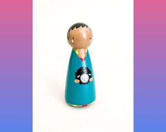 Pride Shepherd Peg Doll: LGBTQ Nativity Set Figure