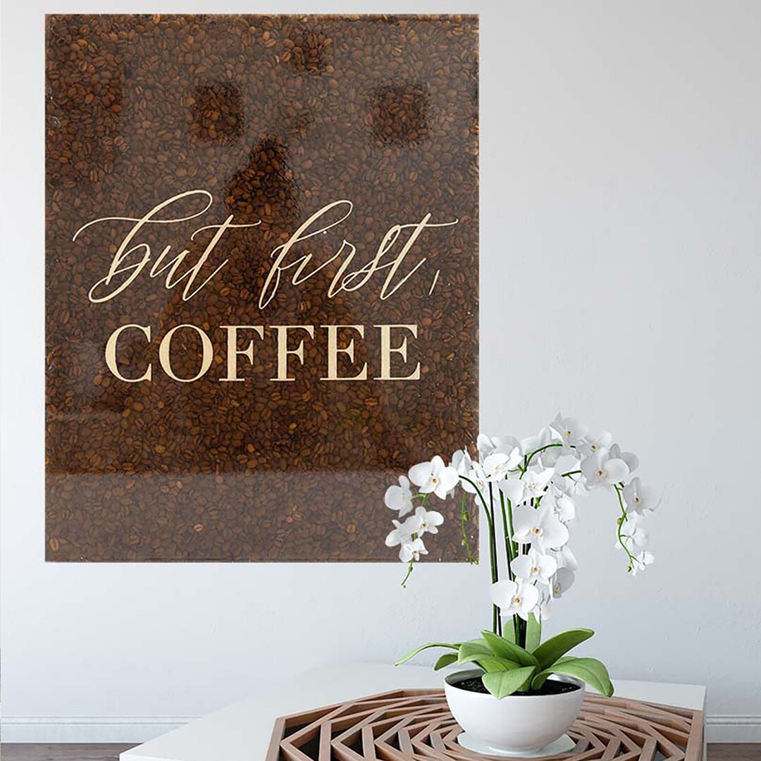 Real Coffee Bean Wall Art Resin Wall Art Quirky Home Decor Etsy