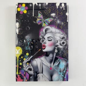 Marilyn Monroe Wall Art, Maximalist Decor, Modern Pop Art Decor, Iconic Wall Art, Woman Portrait Canvas
