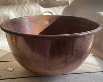 Heavy French Copper Mixing Bowl 10"