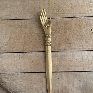 Brass Hand & Heart Letter Opener