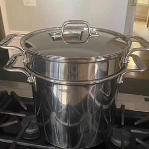 Vintage ALL-CLAD Steamer /Strainer / Stock Pot ( Old Design)