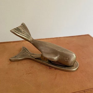Brass Nantucket Whale Clip