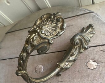Pair ~ Vintage Baroque Italian Brass Drapery Holdbacks