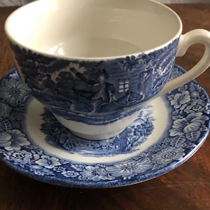 Staffordshire Liberty Blue Cup & Saucer