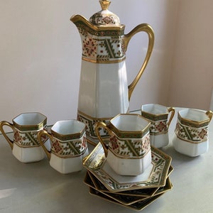 NIPPON モリムラ オールドノリタケ チョコレイトポットセット Noritake chocolate - Etsy 日本 NIPPON モリムラ オールドノリタケ