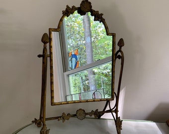 Vintage Gilded Gold Vanity Mirror